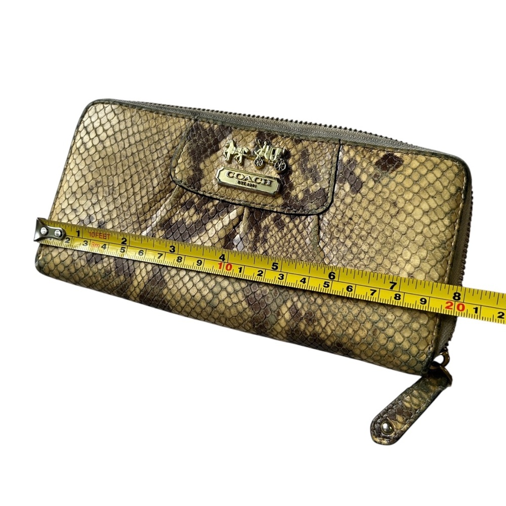 Coach Python Embossed Genuine Leather Accordian W… - image 12